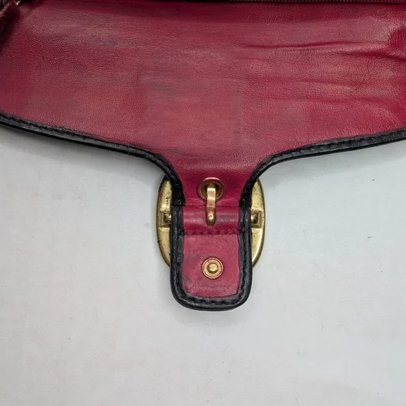 Vintage Coach Bleecker Black Signature Jacquard Canvas & Leather Buckle Wallet - Picture 10 of 16